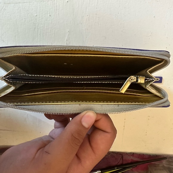 Steve Madden Wallet Vinyl Clutch Royal Blue - Picture 2 of 3